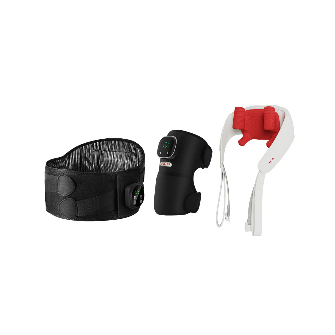 เซตนวดสบายหายปวดทั้งตัว | FULI Waist Massager + FULI ThermoFlex Knee Massager + FULI Neck and Shoulder Massager