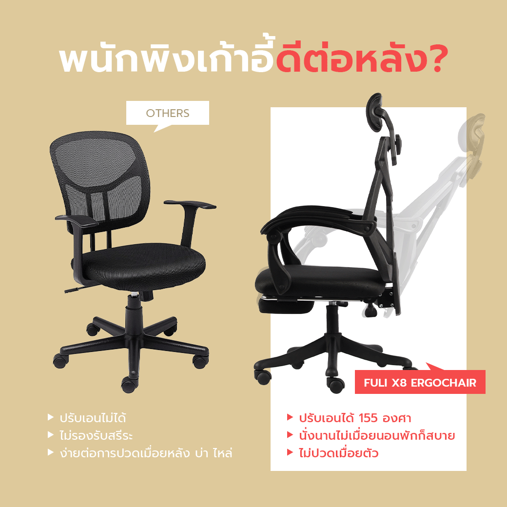 ใครว่าพนักพิงเก้าอี้ไม่สำคัญ