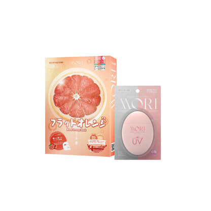 [คู่หูผิวใสไม่หมองคล้ำ] 7 Mins MORI Blood Orange Mask| โมริ มาส์กส้มสีเลือด 7 นาที - 1 กล่อง + MORI Collagen Watery Sun Milk SPF 50+ PA++++ | โมริ คอลลาเจน วอเตอร์รี่ ซัน มิลค์ SPF 50+ PA++++ - 1 ชิ้น