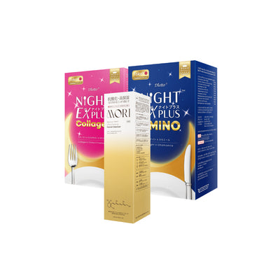 [เซตผิวสะอาดหุ่นปัง] โมริ เรตินอล อัลตร้า เฟิร์มมิ่ง คลีนเซอร์ 100 g. - 1 ชิ้น + Tokoyo Night Ex Plus [Amino] 30 แคปซูล + Tokoyo Night Ex Plus [Collagen] 30 แคปซูล