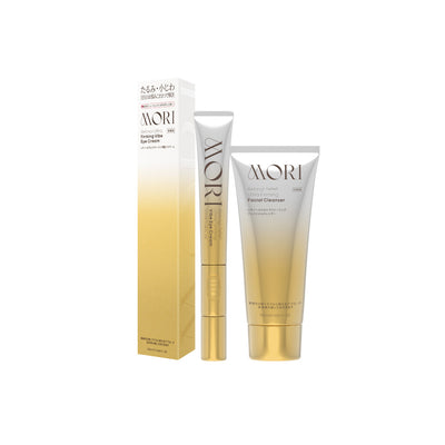 [คู่หูผิวกลาสสกินเรืองแสง] MORI Retinol Ultra Firming Facial Cleanser | โมริ เรตินอล อัลตร้า เฟิร์มมิ่ง คลีนเซอร์ 100 g. - 1 ชิ้น + MORI Retinol Ultra Firming Vibe Eye Cream | โมริ เรตินอล อัลตร้า เฟิร์มมิ่ง ไวบ์ อาย ครีม 20 g. - 1 ชิ้น