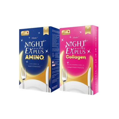 [เซตสองสูตรลองทาน] Tokoyo Night Ex Plus [Amino] I โตโกโย ไนท์ อีเอ็กซ์ พลัส สูตร อะมิโน 30 แคปซูล - 1 กล่อง  +  Tokoyo Night Ex Plus [Collagen] I โตโกโย ไนท์ อีเอ็กซ์ พลัส สูตร คอลลาเจน 10 แคปซูล - 1 กล่อง
