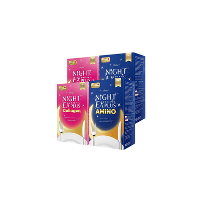 [ซื้อ 2 แถม 2] Tokoyo Night Ex Plus [Amino] & [Collagen] | 30 แคปซูล*4 - รวม 120 แคปซูล | แถมฟรี มาสก์  แอสตาแซนธิน 1  กล่อง