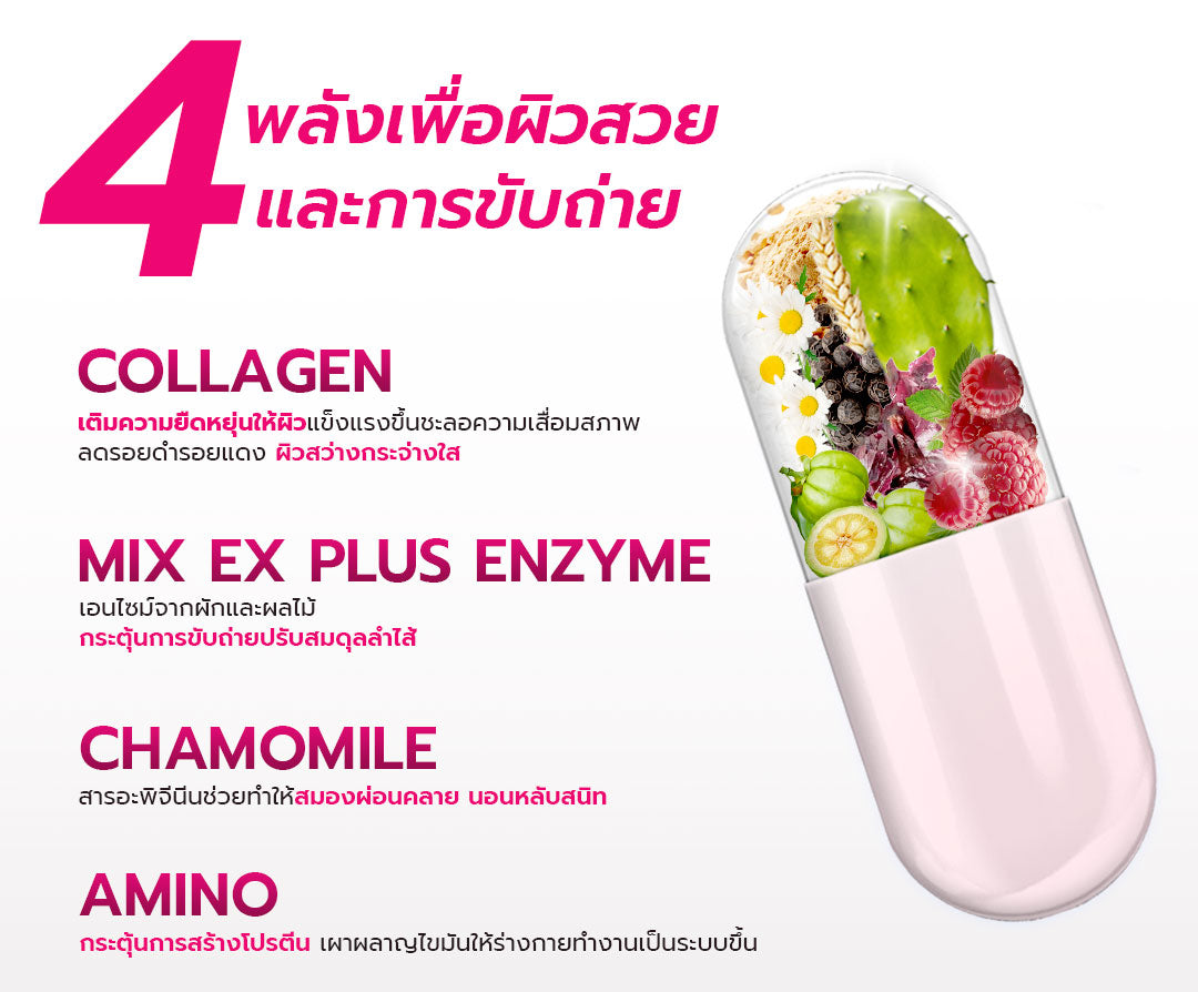 [ซื้อ 2 แถม 2] Tokoyo Night Ex Plus [Amino] & [Collagen] | 30 แคปซูล*4 - รวม 120 แคปซูล | แถมฟรี มาสก์  แอสตาแซนธิน 1  กล่อง
