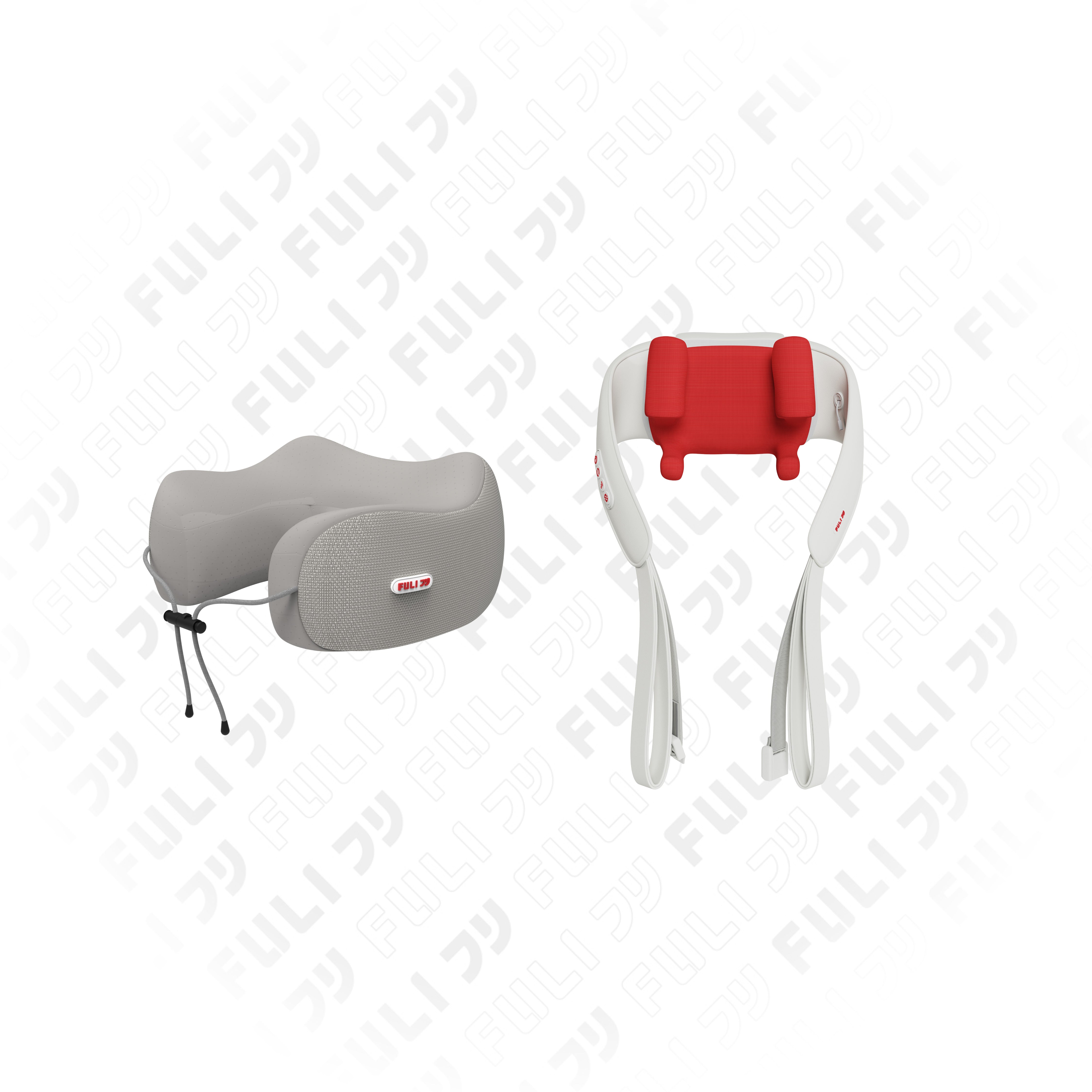 [PRE]เซตเย็นคอบ่าไหล่ | FULI Cool Tech Massage Neck Pillow - Grey + FULI Neck and Shoulder Massager