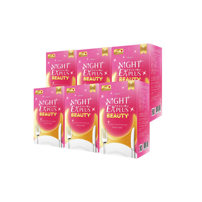 [ซื้อ 3 แถม 3] Tokoyo Night Ex Plus [Beauty] | 30 แคปซูล*6 - รวม 180 แคปซูล | รับฟรี โมริ มาส์กส้มสีเลือด 7 นาที - 1 กล่อง [5 ชิ้น]