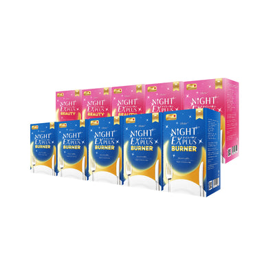 [ซื้อ 5 แถม 5] Tokoyo Night Ex Plus [Burner] & [Beauty] | 30 แคปซูล*10 - รวม 300 แคปซูล | รับฟรี!  แอสตาแซนธิน พลัส 24 แคปซูล 2 กล่อง